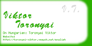 viktor toronyai business card